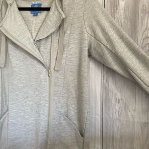 Simply Vera: Vera Wang Long Gray Hooded Sweatshirt